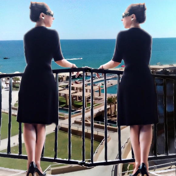 💋 3/$40 BCBG 3/4 Sleeve|Midi LBD - Picture 6 of 8